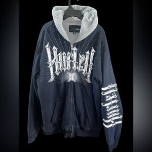 Hurley Mens Inner Sherpa Zip Up Hoodie